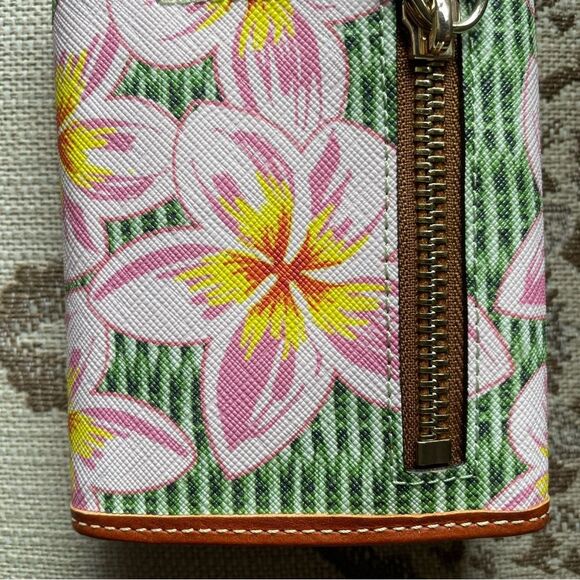 Dooney & Bourke Pink and Green Floral Crossbody Bucket Bag With Wallet NEW - Picture 16 of 16